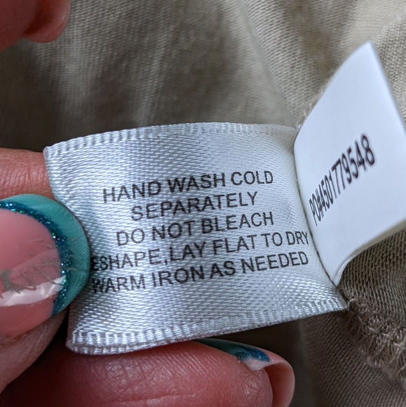 Boston Proper EUC crochet cold shoulder ruffles dress metallic small taupe brown - Picture 12 of 16